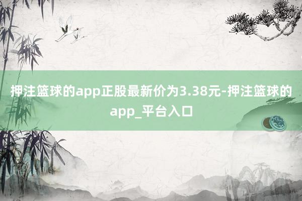 押注篮球的app正股最新价为3.38元-押注篮球的app_平台入口