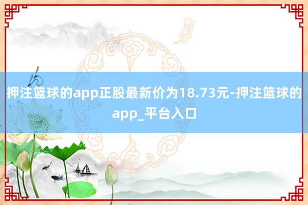 押注篮球的app正股最新价为18.73元-押注篮球的app_平台入口