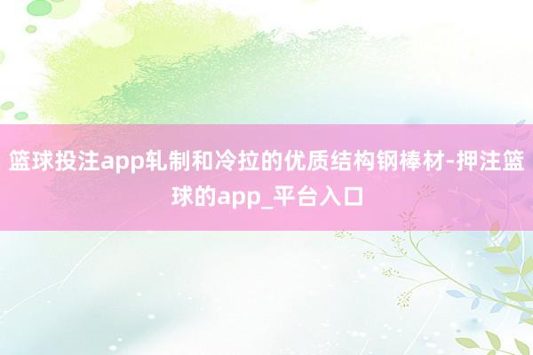 篮球投注app轧制和冷拉的优质结构钢棒材-押注篮球的app_平台入口