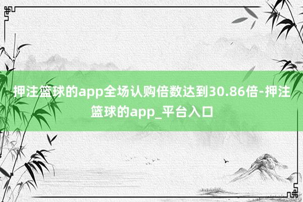 押注篮球的app全场认购倍数达到30.86倍-押注篮球的app_平台入口