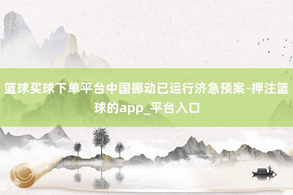 篮球买球下单平台中国挪动已运行济急预案-押注篮球的app_平台入口