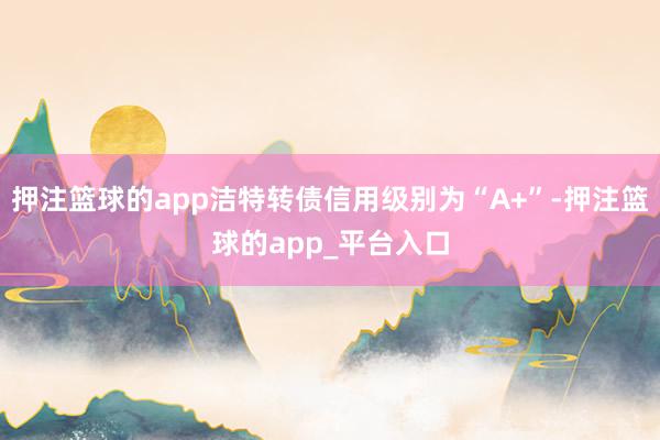 押注篮球的app洁特转债信用级别为“A+”-押注篮球的app_平台入口