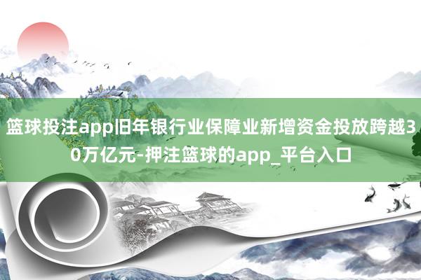 篮球投注app旧年银行业保障业新增资金投放跨越30万亿元-押注篮球的app_平台入口