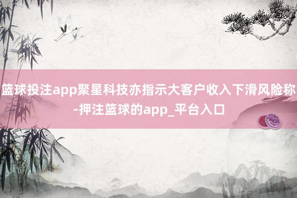 篮球投注app聚星科技亦指示大客户收入下滑风险称-押注篮球的app_平台入口