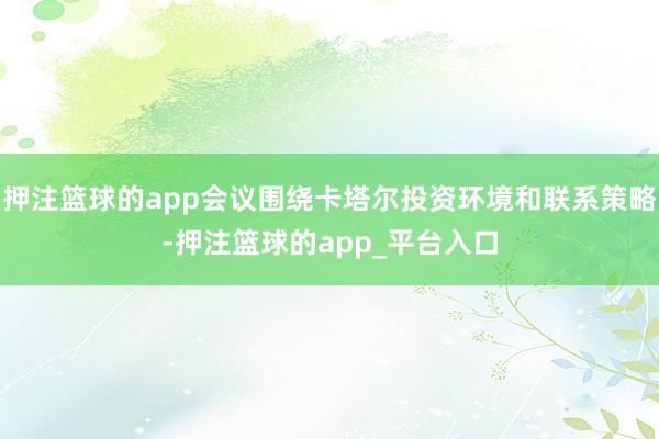 押注篮球的app会议围绕卡塔尔投资环境和联系策略-押注篮球的app_平台入口