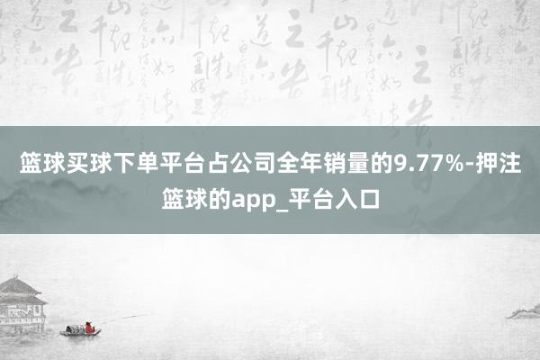 篮球买球下单平台占公司全年销量的9.77%-押注篮球的app