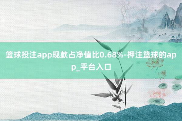 篮球投注app现款占净值比0.68%-押注篮球的app_平台