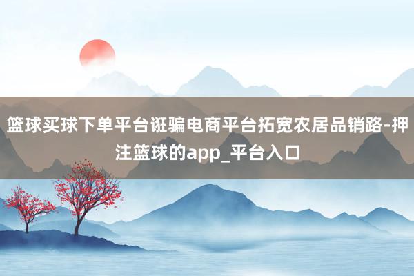 篮球买球下单平台诳骗电商平台拓宽农居品销路-押注篮球的app