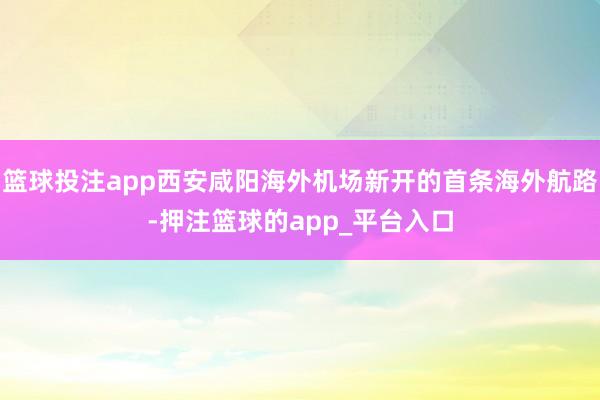 篮球投注app西安咸阳海外机场新开的首条海外航路-押注篮球的