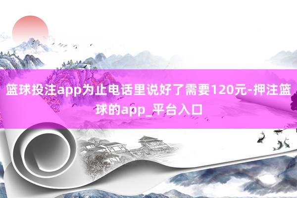 篮球投注app为止电话里说好了需要120元-押注篮球的app