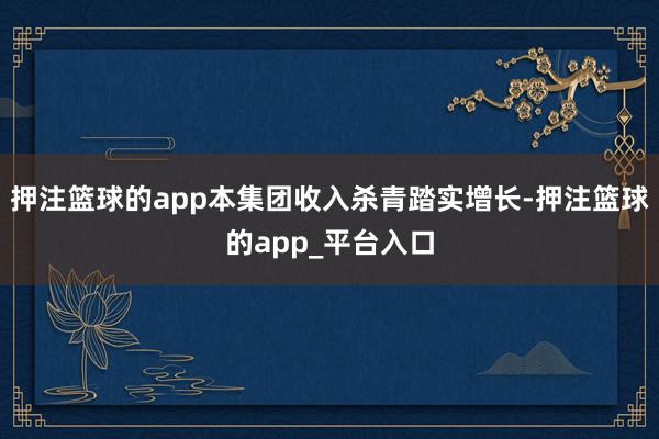 押注篮球的app本集团收入杀青踏实增长-押注篮球的app_平