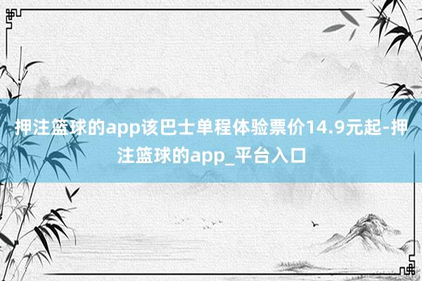 押注篮球的app该巴士单程体验票价14.9元起-押注篮球的a