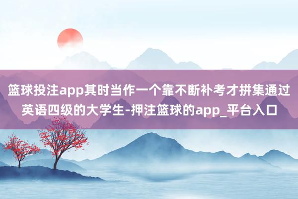 篮球投注app其时当作一个靠不断补考才拼集通过英语四级的大学