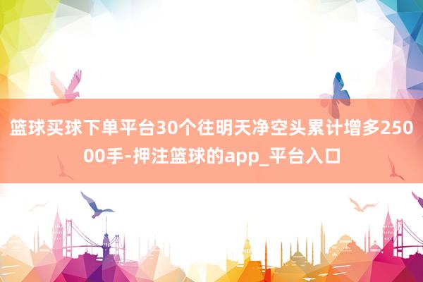 篮球买球下单平台30个往明天净空头累计增多25000手-押注