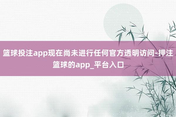 篮球投注app现在尚未进行任何官方透明访问-押注篮球的app_平台入口