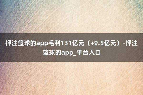 押注篮球的app毛利131亿元（+9.5亿元）-押注篮球的a